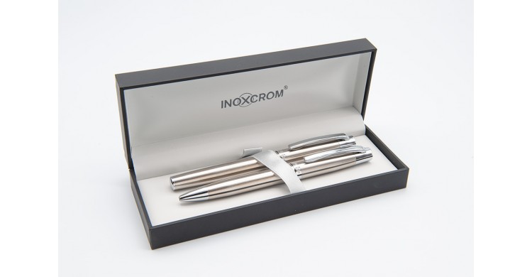 Inoxcrom Arc Inox ballpen & fountain pen set